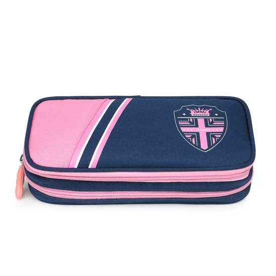 Grande capacité mode bureau élèves de l'école primaire enfants enfant cadeau de promotion enfants crayon stylo boîte pochette sac étui (CY5900)