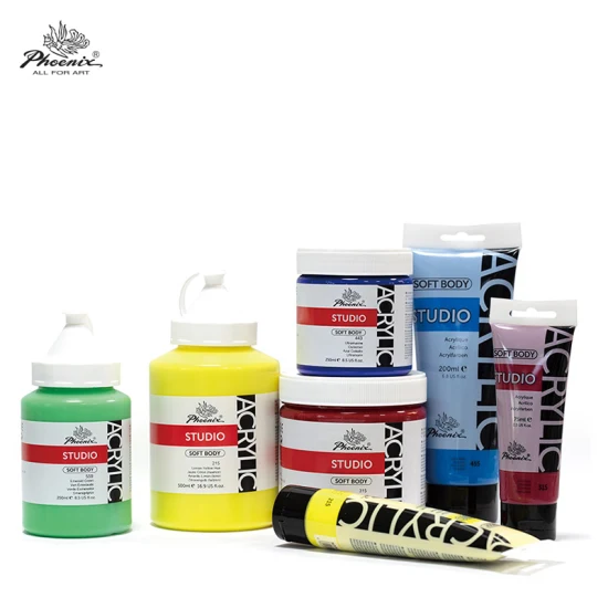 Fournitures d'art 60 couleurs avec tubes de 100 ml, peinture acrylique aux couleurs vives